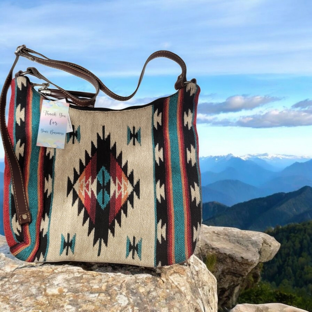 NWT Southwestern Patterned Shoulder Bag